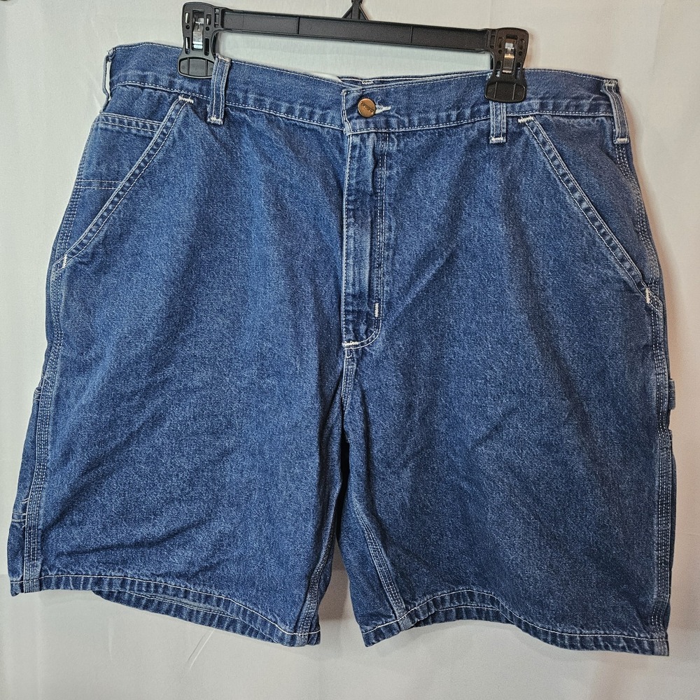 VTG Carhartt Denim Carpenter Shorts Size 38 Workwear Loose Fit Durable Utility